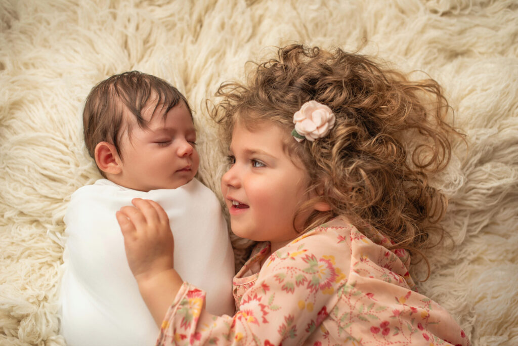Sibling Newborn Session in los Angeles